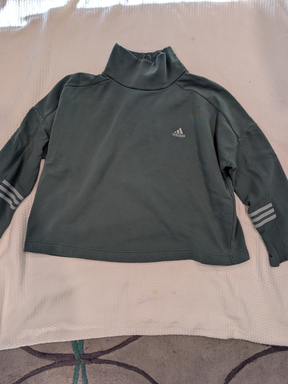 Adidas Unisex Green High-Neck Pullover XL